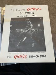 Mechanical Bull El Toro Gilleys Texas Sales Brochure Urban Cowboy John Travolta