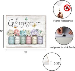 Inspirational Bible Verse Wall Art God Says You Are Wall Sayings Flowers in