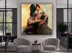 Canvas Wall art Intimate Couple Abstract Lovers Modern Art Wall Home decor
