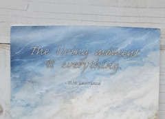 Coastal «The Living Moment is Everything» D.H. Lawrence 8×10 wall picture