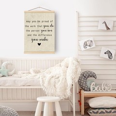 Inspirational Poster Hanger Frame For Office,Positive Affirmations Wooden Pos…