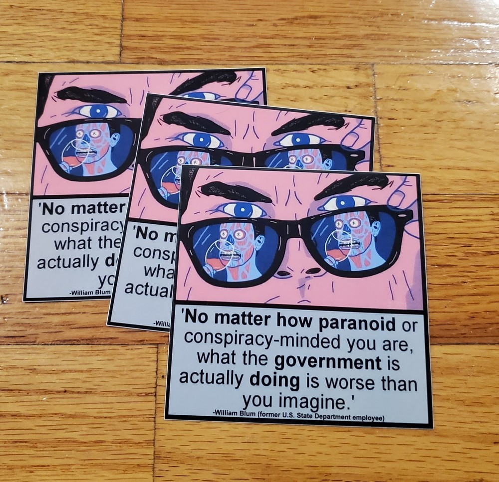 THEY LIVE Movie (1988) STICKERS 🎬 Three Pack LOT (3)