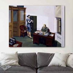 Office at Night by Edward Hopper American Realism Canvas Wall Art Print
