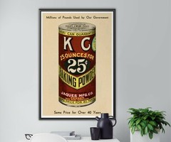 1930 Baking Powder Can Vintage Style POSTER! (up to 24″ x 36″) – Kitchen – Cake