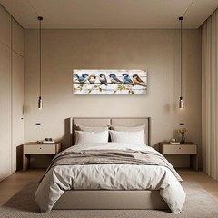 Bird Canvas Wall Art Colorful Birds on Tree Branch Pictures Animal Painting P…