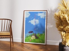 Totoro 1988 Movie Poster | Studio Ghibli High Quality Wall Art Print
