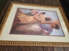 Stylish Black Family Theme Golden Brown Framed Home Interior Picture 26×20