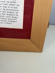 Inspirational Wall Art Wood Framed Picture LOVE Quote Red Mat Decor Bible Verse