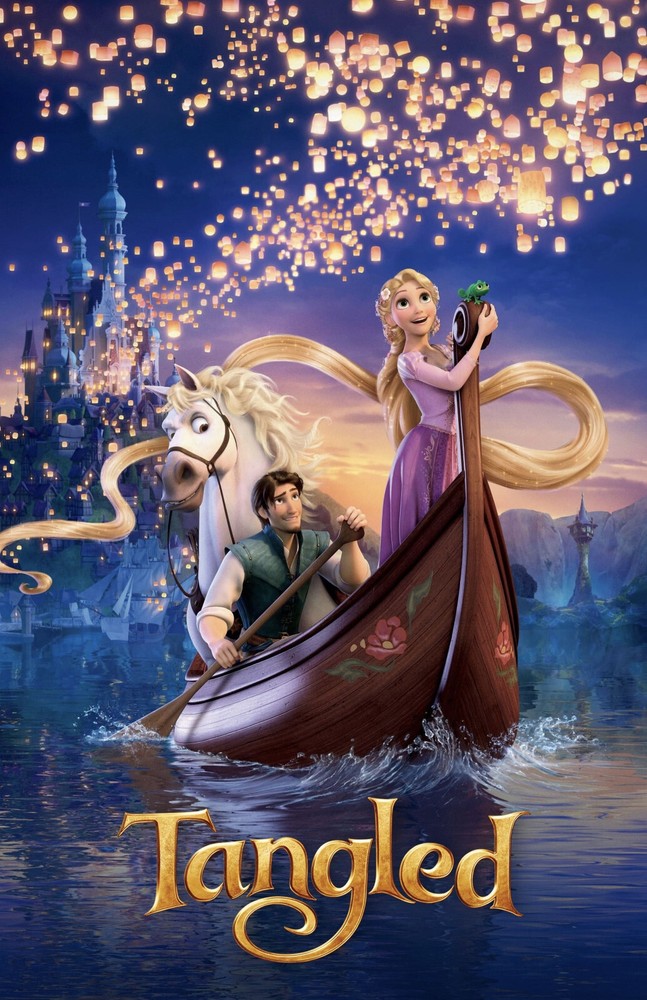 AA4389 Tangled Film By Wilhelm Grimm 2010 Disney Movie Poster 11×17
