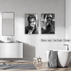 Funny Friday Bathroom Wall Art Canvas Black and White Wall Art Toilet Humor Amus