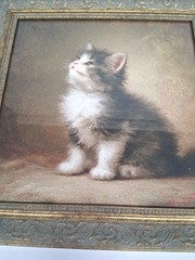 Petal Lane Home Farmhouse Countryside Kitten ‘Vintage-Like’ Framed Wall Art