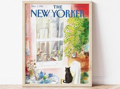New Yorker Cat Poster – Vintage Magazine Cover Wall Art Print