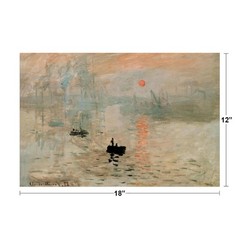 Claude Monet Impression Sunrise 1872 Impressionist Painting Art Poster 18×12