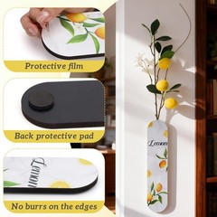 1PC Wall Mounted Wood Lemon Theme Decoration Fake Plant Hanging Wooden Plaque…