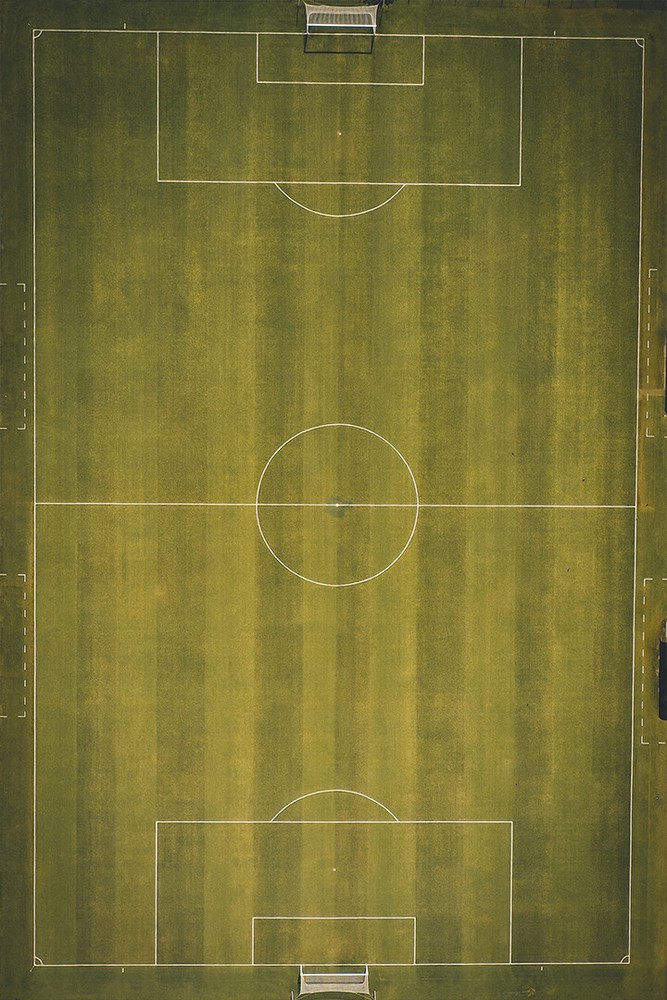 Top View Photo of Soccer Field Art Wall Decor – POSTER 20×30