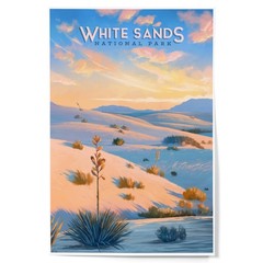 White Sands National Park, New Mexico, Oil Painting, 12×18 Inch Art Print, Ho…