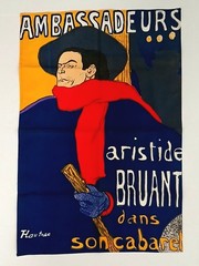 TOULOUSE LAUTREC AMBASSADEURS PUR COTTON FABRIC POSTER 27 x 18 NEW DOCTOR WHO