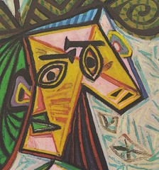 PABLO PICASSO Woman Sitting in an Armchair 33.25″ x 24″ Offset Lithograph 1967 C