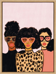 Sylvie Shade Squad Framed Canvas Wall Art by Kendra Dandy, 18X24 Natural, Chic M