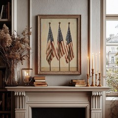 250th Anniversary American Flag Wall Art, 4th of July Home Decor, Patriotic Flag