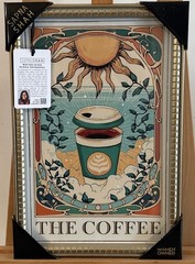 NWT Sapna Shah The Coffee Tarot Card 12”x18” Astrology Framed Wall Art Celestial