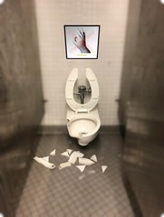 Funny Bathroom Wall Art Decoration Print – Unique Humorous 8×10 Room and Home