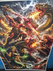 BARBARIAN POSTER FANTASY ART 12X18 MATE CARDSTOCK 130 lb NEW CONAN TARZAN 15A