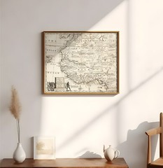 Negroland Map 1747 West African American History Slave Trade Wall Art Poster