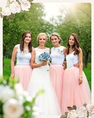 6 PCS Bridesmaid Bouquets for Wedding Flower Bridal Anniversary Dust Blue