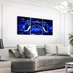 Gamer 3 Piece Canvas Wall Art Gaming Paintings Wall Decor 16″ L x 12″ W Each,…
