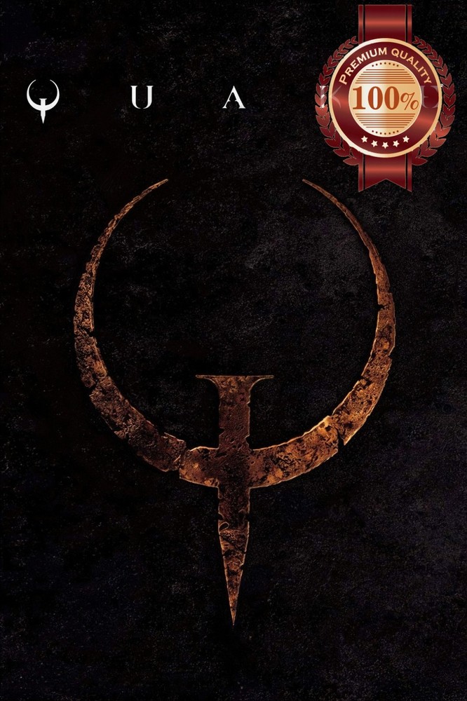 QUAKE 1996 LOGO 90s VIDEO GAME VIDEOGAME ORIGINAL ART PRINT PREMIUM POSTER