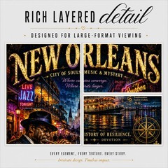 New Orleans Jazz Poster #1 – Cinematic Louisiana Travel Wall Art