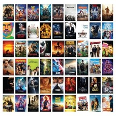 Pack of 54 Movie Posters Wall Collage Kit – 4 x 6 Inches Poster for Wall Decor