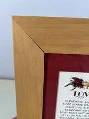 Inspirational Wall Art Wood Framed Picture LOVE Quote Red Mat Decor Bible Verse