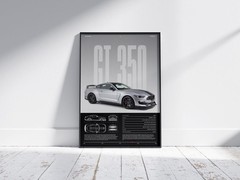 Ford Mustang Shelby GT350 Poster | American Muscle Car Wall Art | Gift Idea