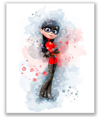 BigWig Prints Incredibles 2 Wall Decor Set of 6 (8 x10 inches) Watercolor FS!