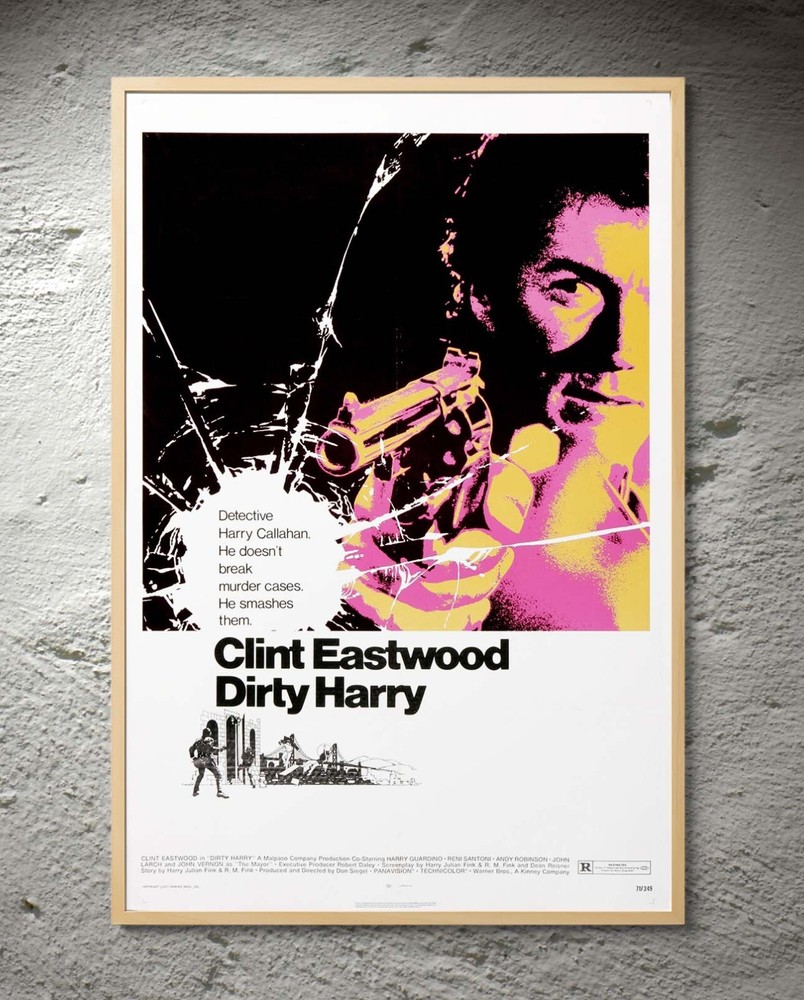Dirty Harry 1971 Movie Poster 24″x36″ Glossy Unframed 7111