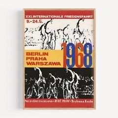 XXI. Internationale Friedensfahrt Berlin Praha Warszawa Bicycle 1968 Retro Vinta