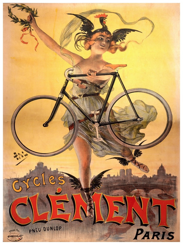 5873.Cycle Clement Paris bicycle Poster.Bike Interior design.Home Decoration Art