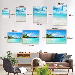 Maple Leaf Fall Pumpkin Canvas Wall Art Decor For Living Room Bedroom 10×8 Inch