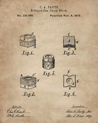 6 Billiards Patent Wall Art Prints – 8×10 in – Gifts for Pool Players Room Decor