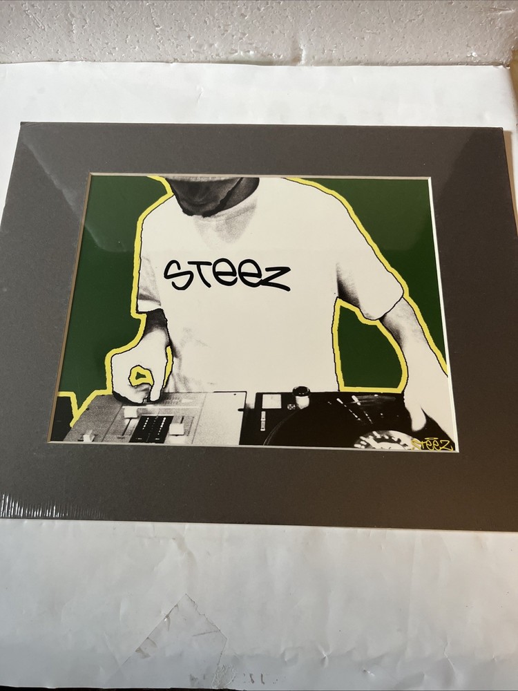 Steez DJ Matted Urban Art Print 11×14 Hip Hop Turntable Wall Decor