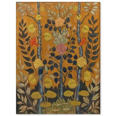 Vintage Floral Wall Art Moody Botanical Flower Canvas Print Victorian Abstrac…