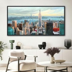 Abstract Wall Art for Living Room – Modern New York City Wall Art 24X48