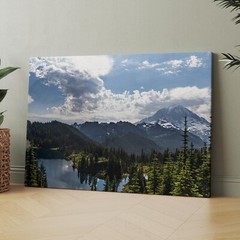 Mount Rainier Washington Mountain Landscape Canvas Wall Art Print