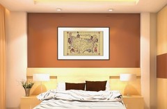 American Indian Tribes At Time Of Columbus Arrival Vintage Map Poster 18×12