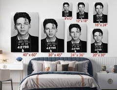 Frank Sinatra Mug Shot Front and Side Canvas Print Fine Art Wall Decor