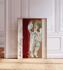 Roland Garros 1993 Tennis Poster, Mid-Century Modern Sports Wall Art