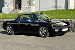 1970 Porsche 914 frnt qtr black | 24×36 inch POSTER | classic car