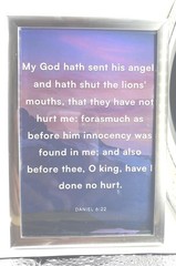 “Daniel 6:22” Prayer Of Affirmation; Silver Frame, Size 4” x 6”.